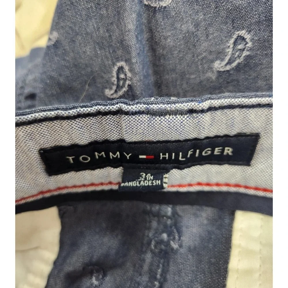 Tommy Hilfiger Men's Blue Paisley Print Shorts, 7'' Inseam, Size 34 NWT‎